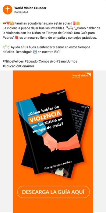 Ejemplo de campaña de recaudación de fondos digital de descargables